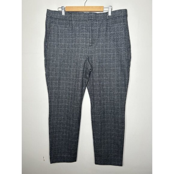 Banana Republic Pants - Banana Republic Dress Pants Sloan Gray Black Plaid Women’s Size 16 NEW NWT